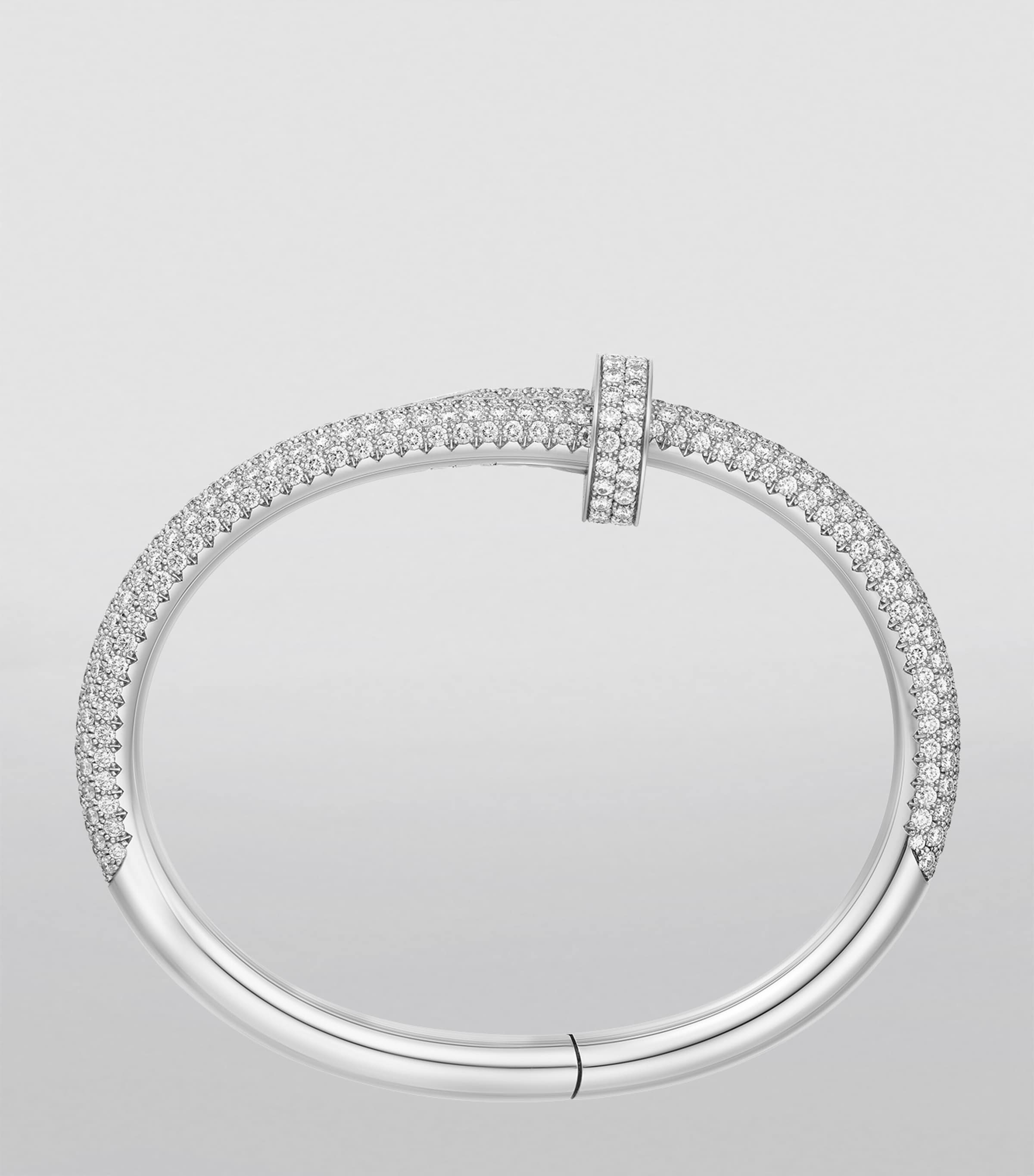 Cartier medium white gold and diamond Juste Un Clou bracelet - British product