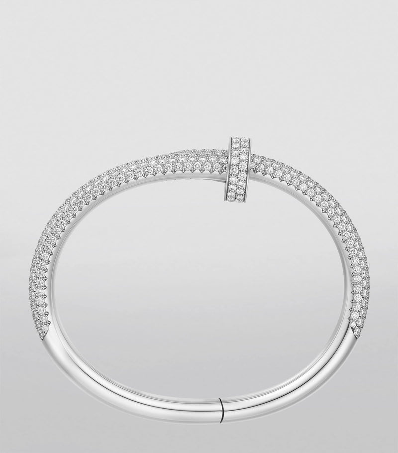 Cartier medium white gold and diamond Juste Un Clou bracelet - British product