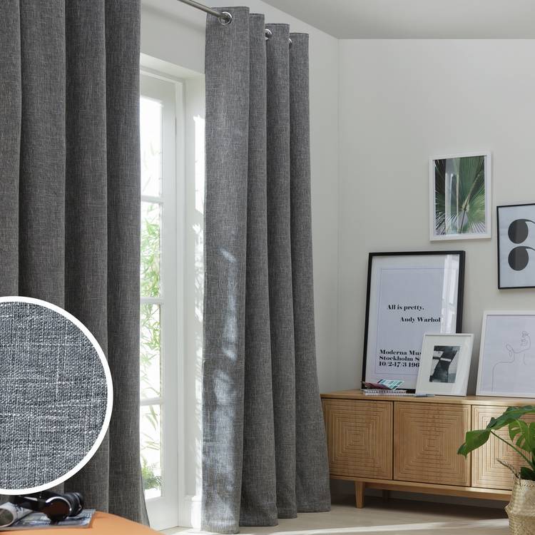 Habitat blackout curtains charcoal 117x137cm, UK version