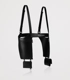 Christian Louboutin tactical leather harness with pockets, UK version