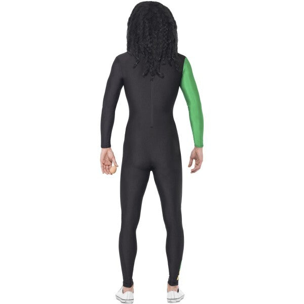 Smiffys Jamaican hero costume black jumpsuit, imported from the UK