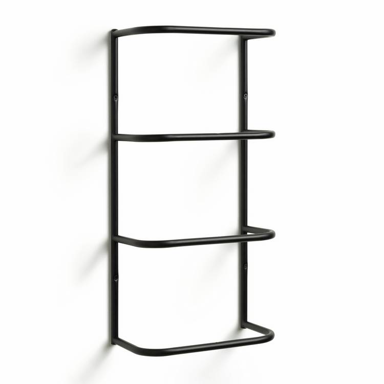Habitat wall mounted towel holder matt black 52cm - British product