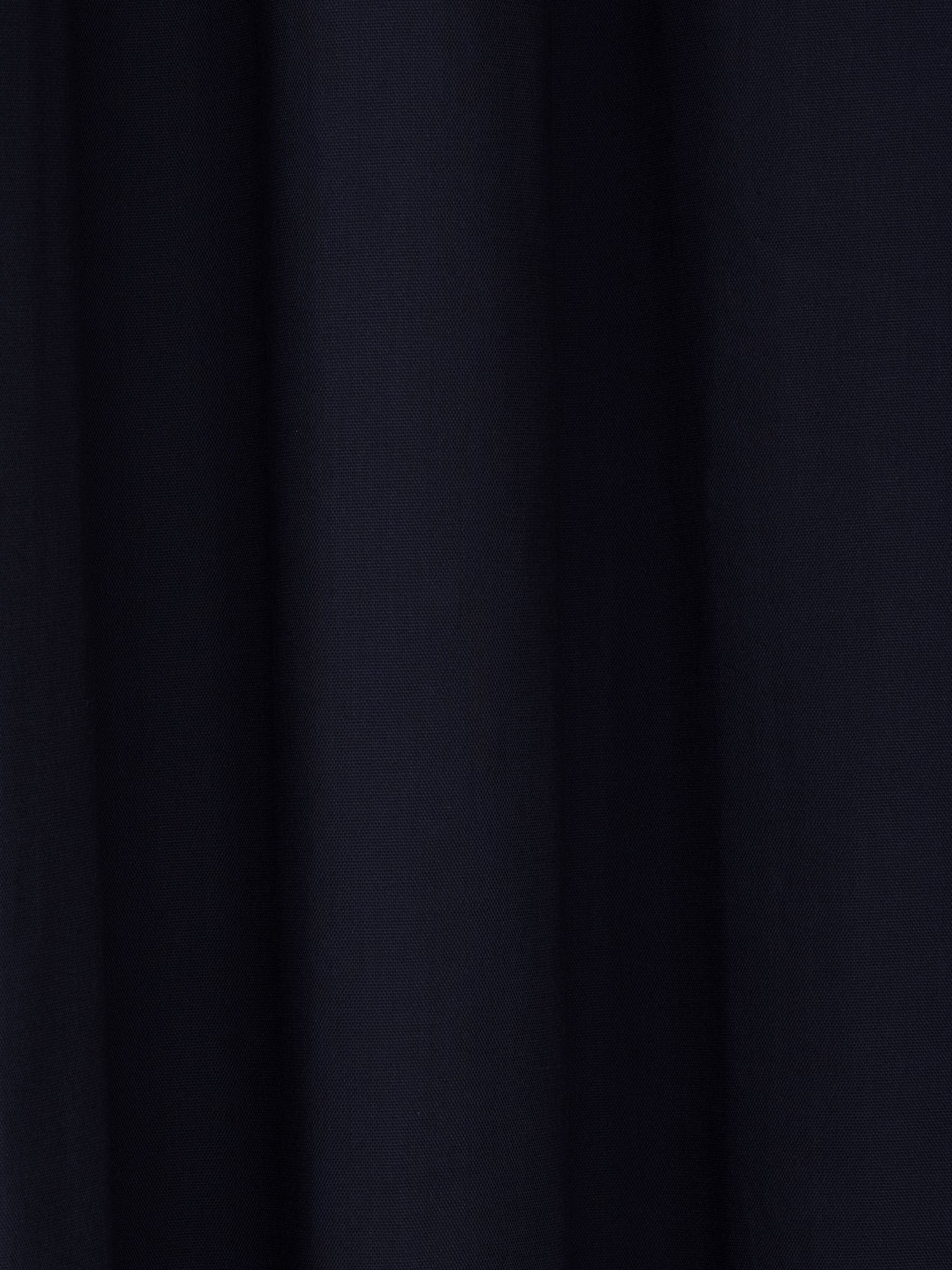 Navy blackout thermal cotton eyelet curtains - British product