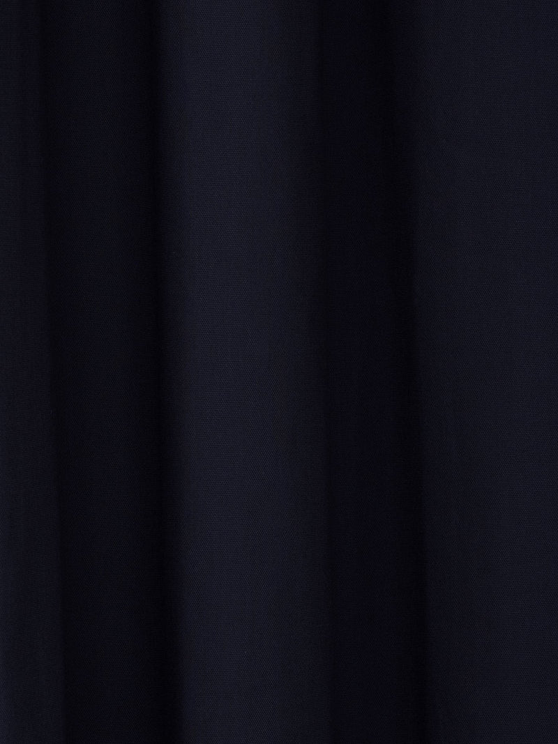 Navy blackout thermal cotton eyelet curtains - British product