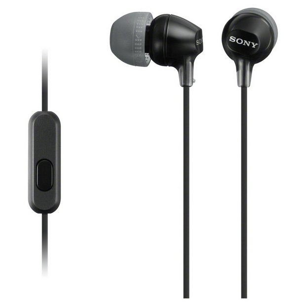 Sony MDR-EX15AP in-ear wired headphones black - British product