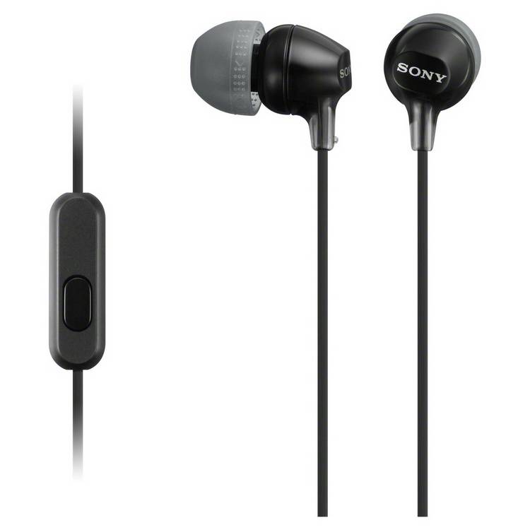 Sony MDR-EX15AP in-ear wired headphones black - British product