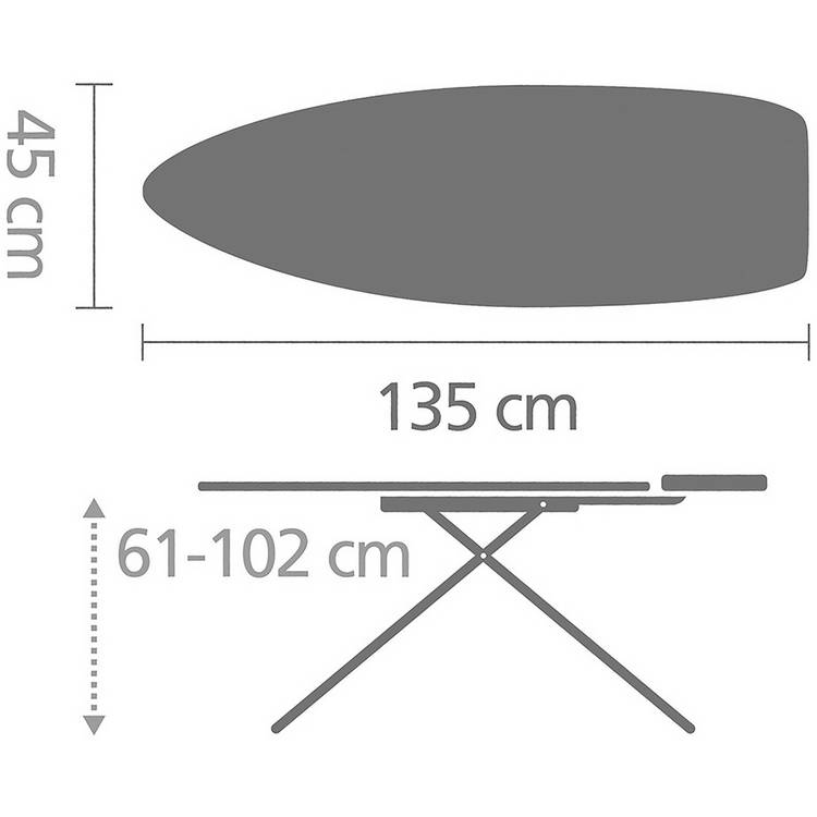 Brabantia ironing board Titan Oval 135x45cm - British product