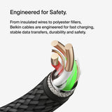 Belkin USB-A to USB-C braided cable 2m black, UK version