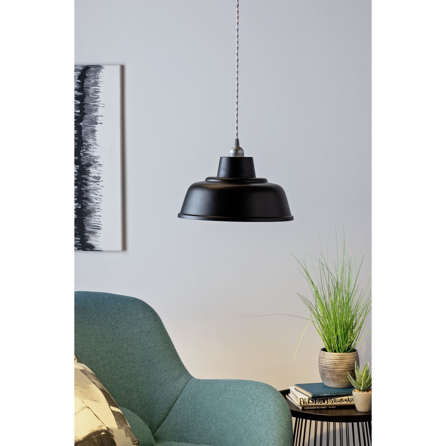 Argos Home Black Metal Easy Fit Lampshade - 30cm