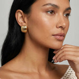 MuchV square stud earrings 18k gold - British product