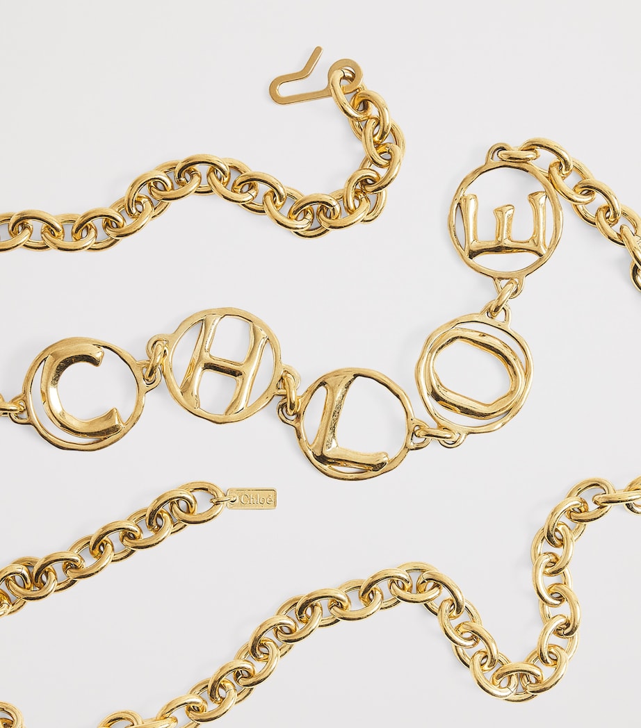 Chloé Script gold-tone brass belt - British product