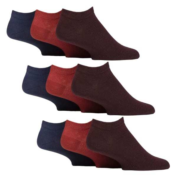 IOMI 9 pack men's trainer cotton socks, UK version