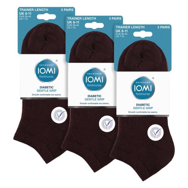 IOMI 9 pack men's trainer cotton socks, UK version