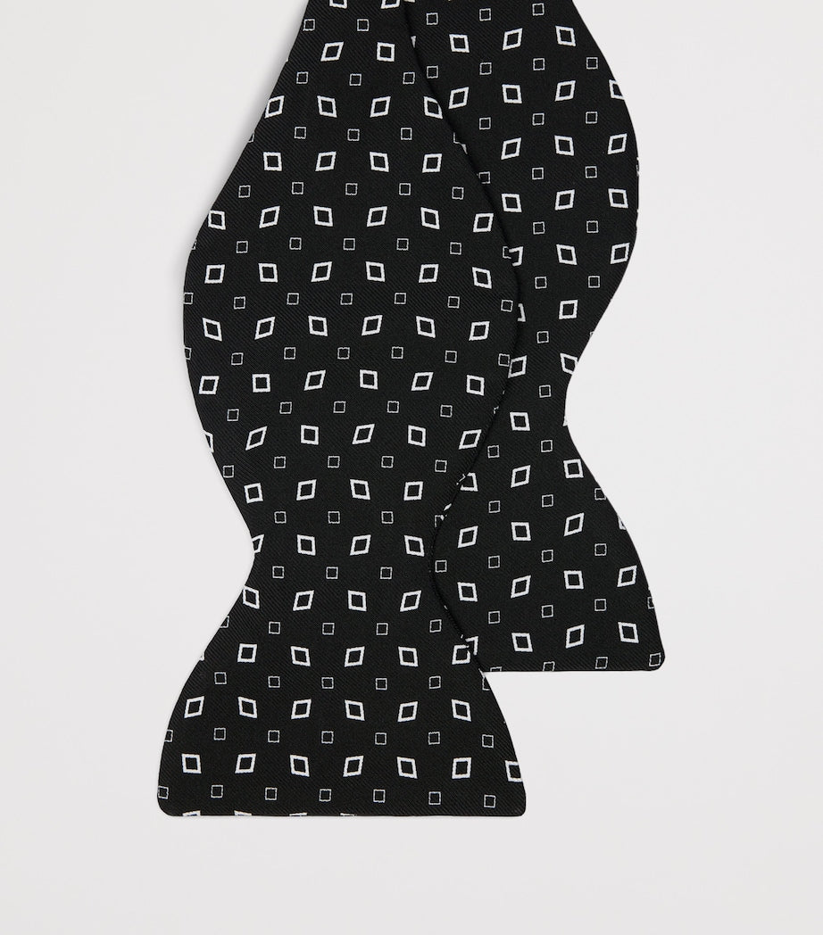 Dunhill mulberry silk printed bow tie - British product