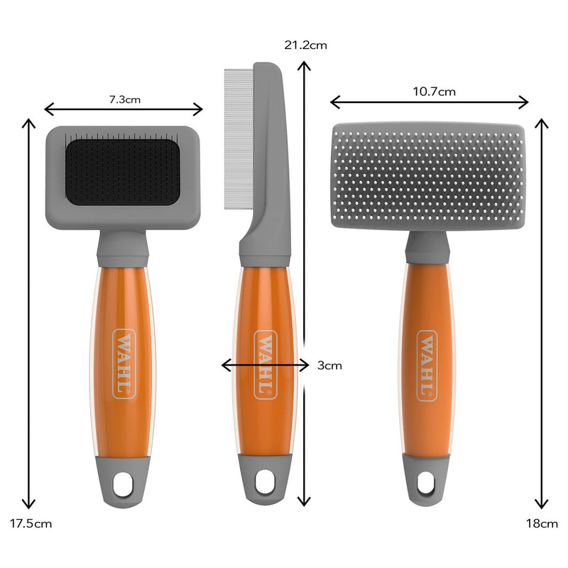 Wahl essential dog and cat grooming brush set (British brand)