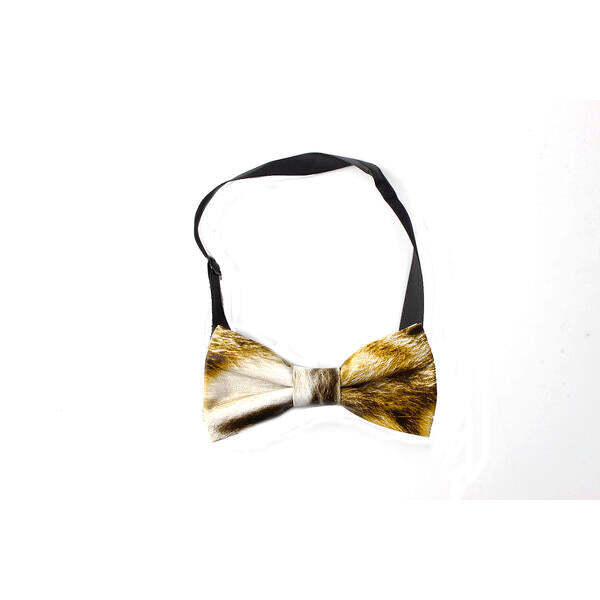 SVNX faux leather bow tie beige print - British product