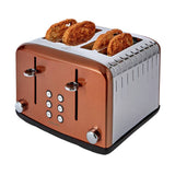 Cookworks Pyramid 4 Slice Toaster copper, imported from the UK
