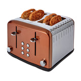 Cookworks Pyramid 4 Slice Toaster copper, imported from the UK