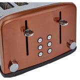 Cookworks Pyramid 4 Slice Toaster copper, imported from the UK