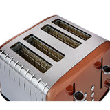 Cookworks Pyramid 4 Slice Toaster copper, imported from the UK