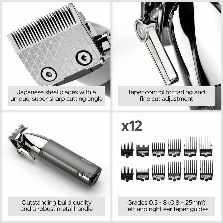 BaByliss Super-X Metal Cordless Hair Clipper, imported from the UK