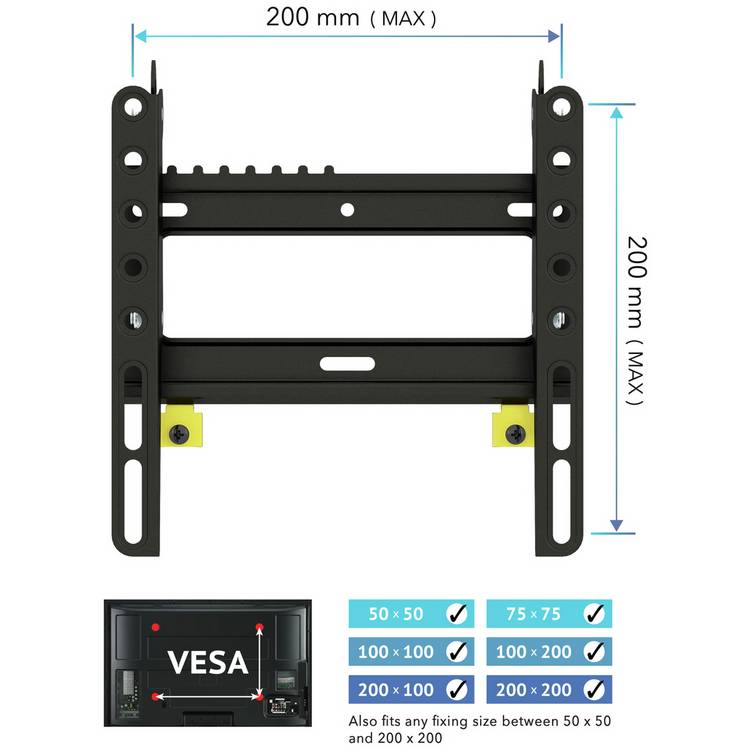 AVF tilting TV wall bracket 43 inch, imported from the UK
