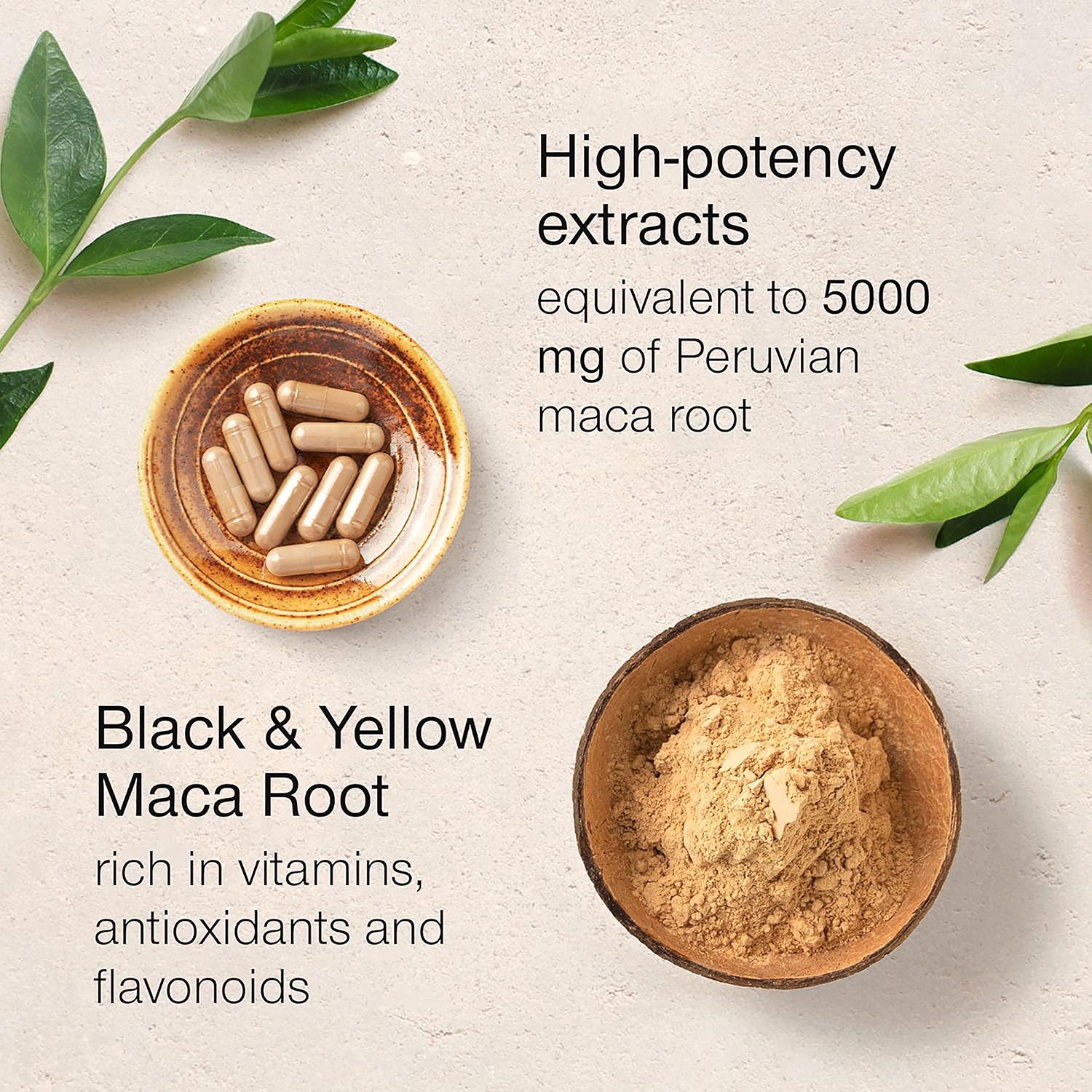 SuperSelf maca root supplement 5000mg 60 capsules, UK version