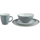 Argos Home ribbed stoneware dinner set grey 16 piece - British product