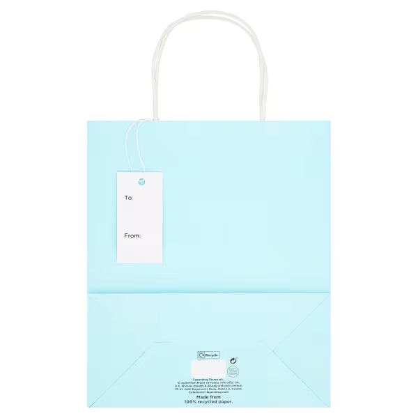Superdrug Blue Gift Bag for UK gifting purposes exported globally (British brand)