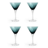 Habitat Japonica teal martini glasses set of 4 - British product