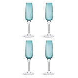 Habitat Japonica prosecco glasses set of 4 teal, imported from the UK