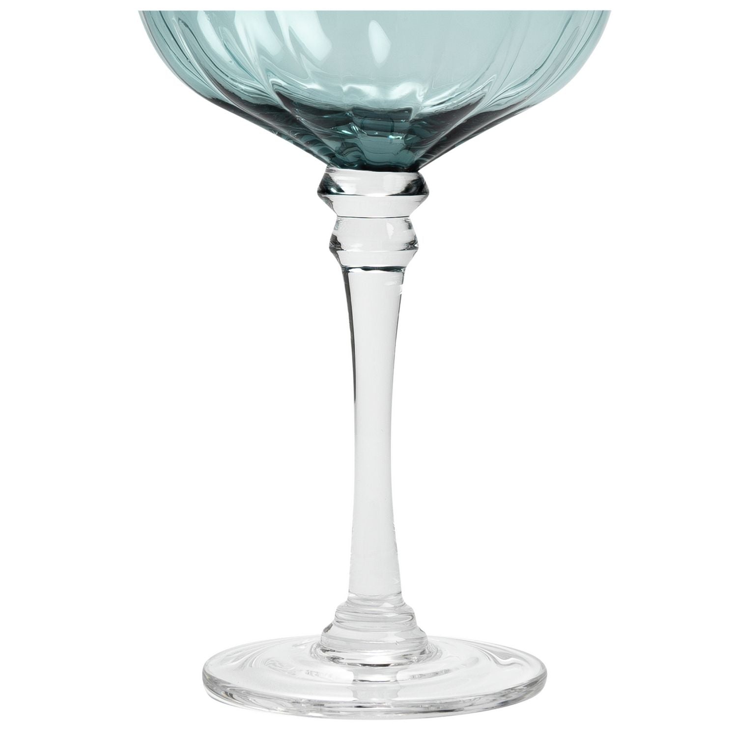 Habitat Japonica champagne coupe set teal glass, imported from the UK