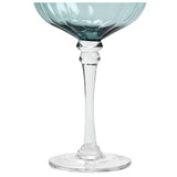 Habitat Japonica champagne coupe set teal glass, imported from the UK
