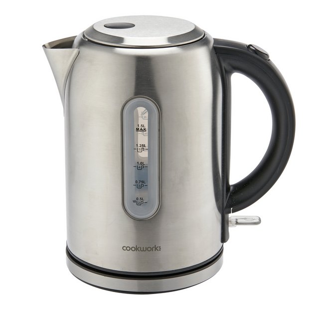 Cookworks illuminated kettle stainless steel 1.5 litre, UK version