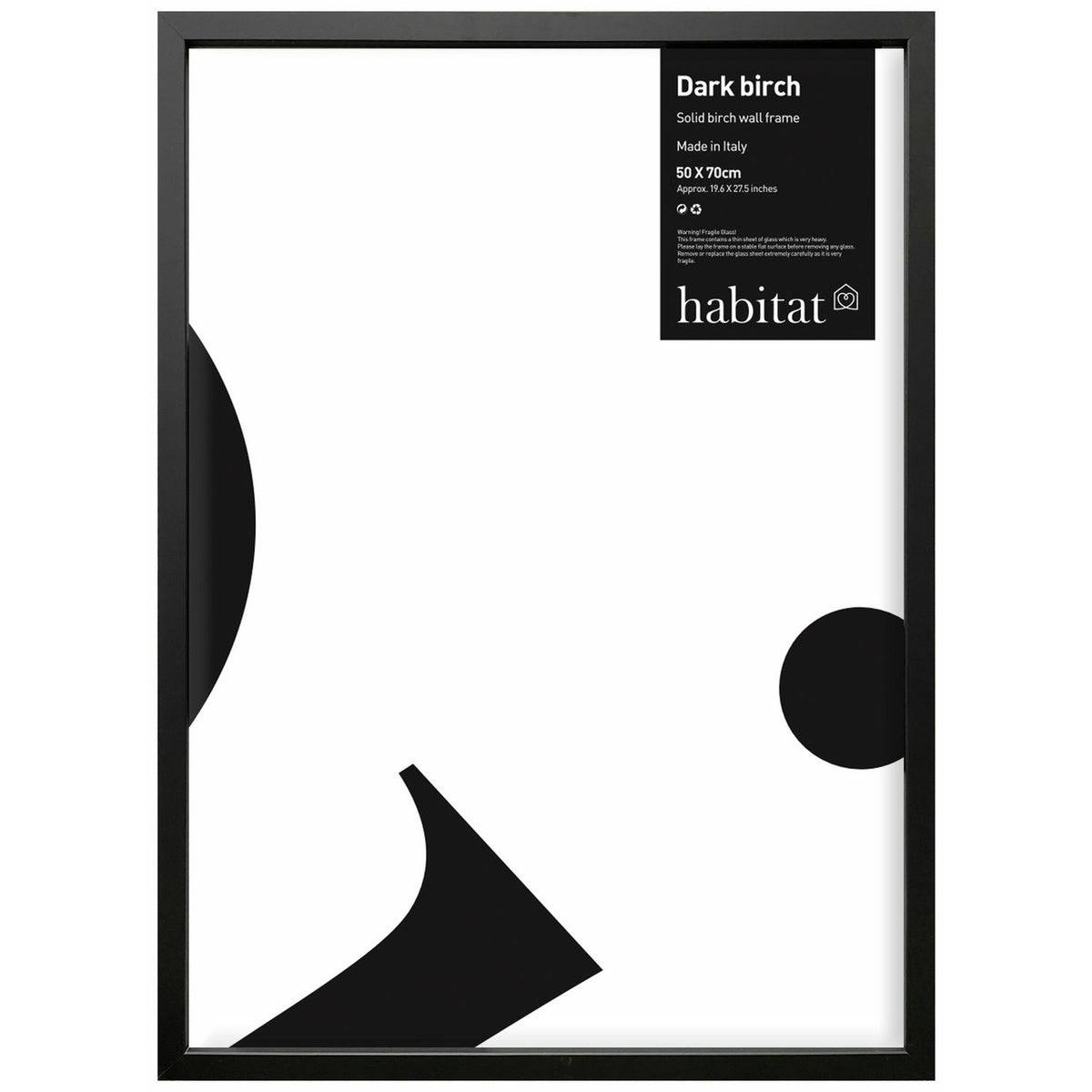 Habitat dark birch picture frame 50x70cm, imported from the UK