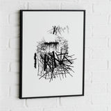 Habitat dark birch picture frame 50x70cm, imported from the UK
