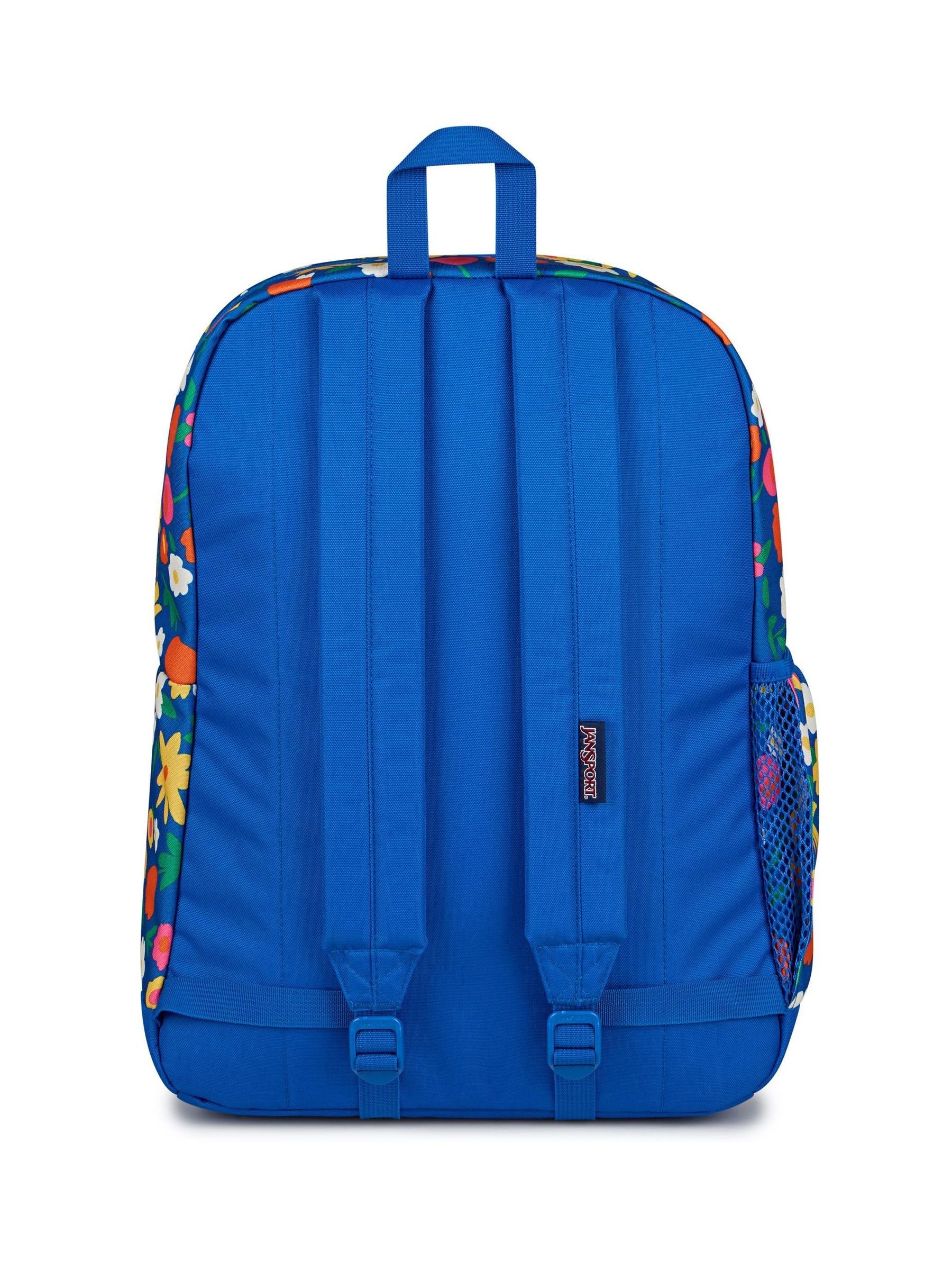 Jansport backpack Blue Floral Cross Town Plus, imported from the UK