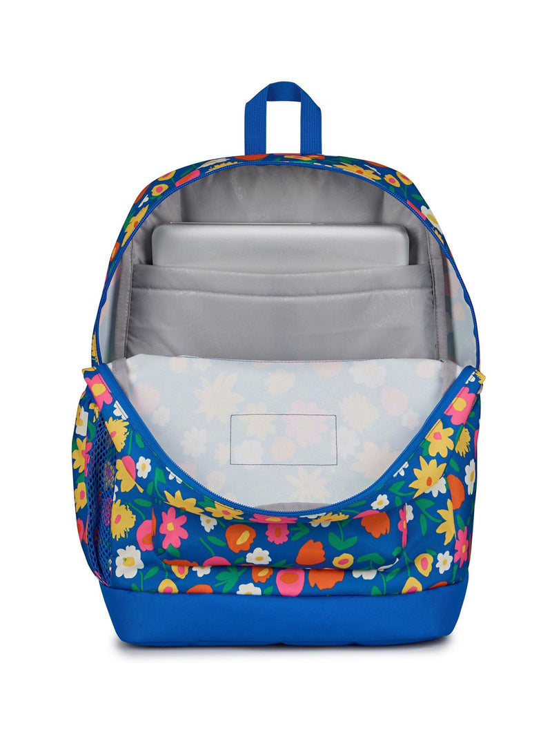 Jansport backpack Blue Floral Cross Town Plus, imported from the UK