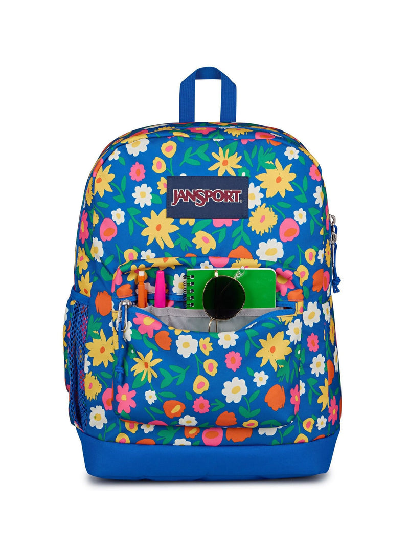 Jansport backpack Blue Floral Cross Town Plus, imported from the UK