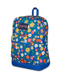 Jansport backpack Blue Floral Cross Town Plus, imported from the UK