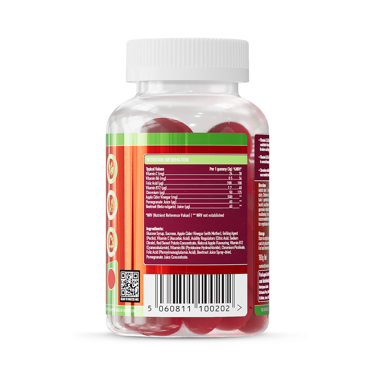 Nutrigums apple cider complex gummies 60 count (British brand)