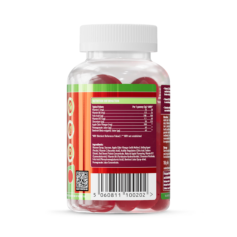 Nutrigums apple cider complex gummies 60 count (British brand)