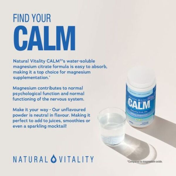 Natural Vitality CALM unflavoured magnesium mix 400g (British brand)