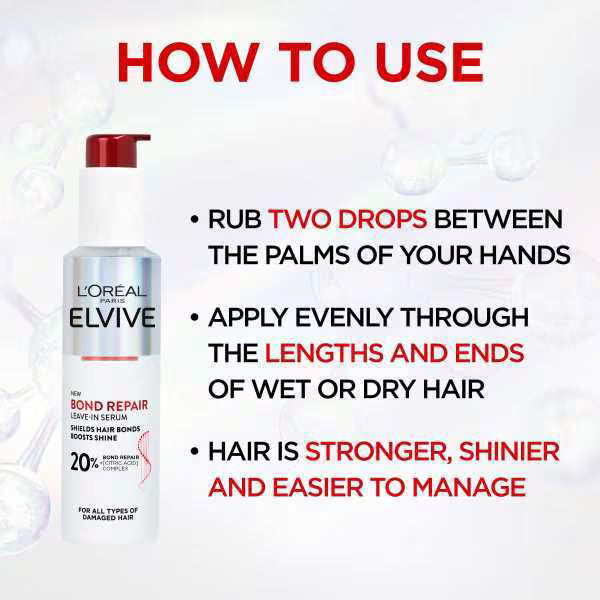 L'Oréal Paris Elvive Bond Repair Leave-In Serum 150ml, UK version