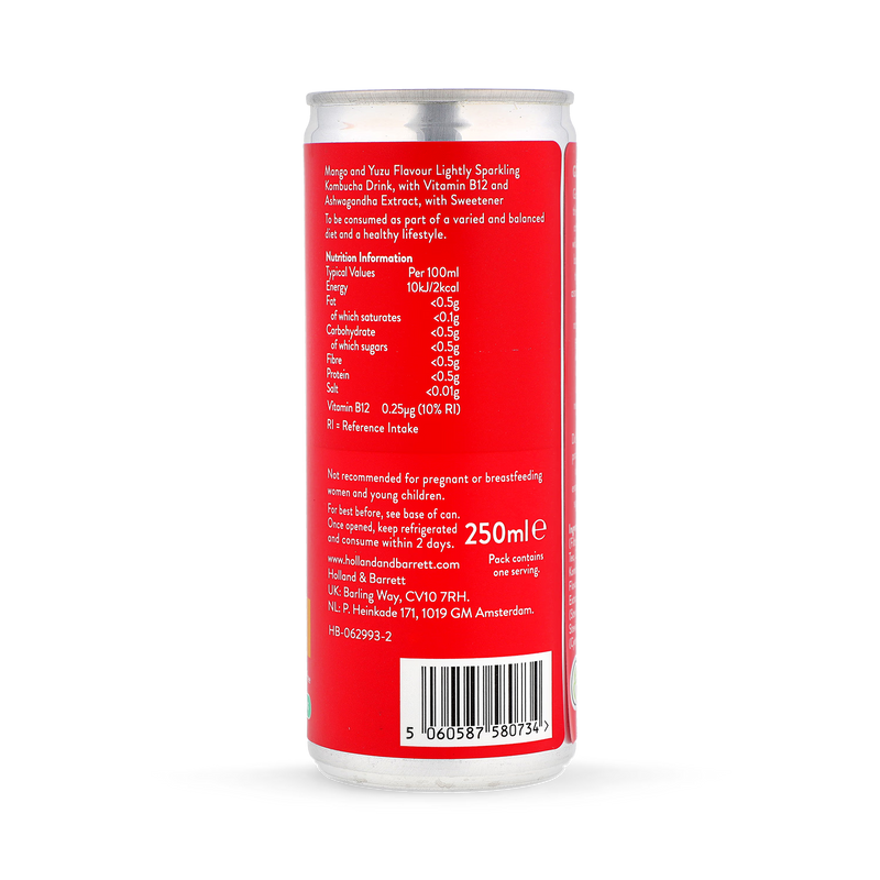 Holland & Barrett Energy Kombucha 250ml, UK version