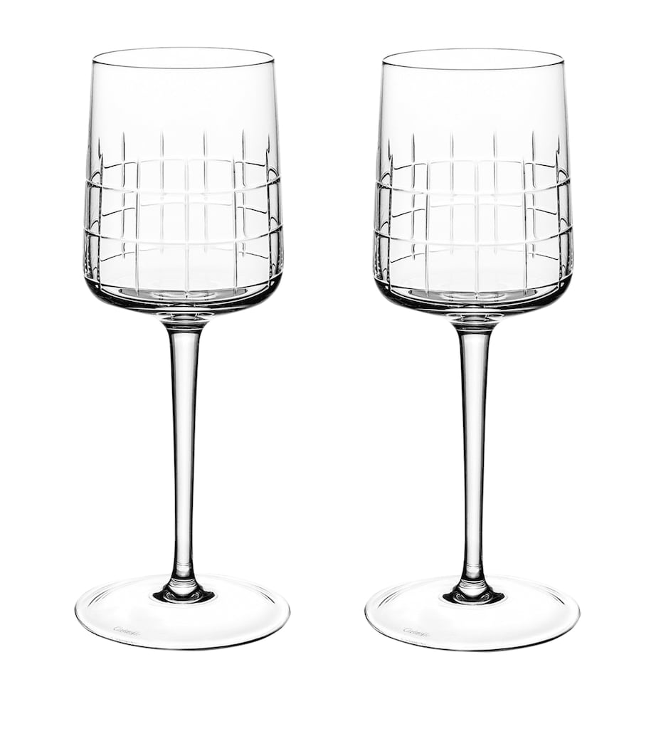 Christofle Graphik water goblets set of 2 240ml - British product