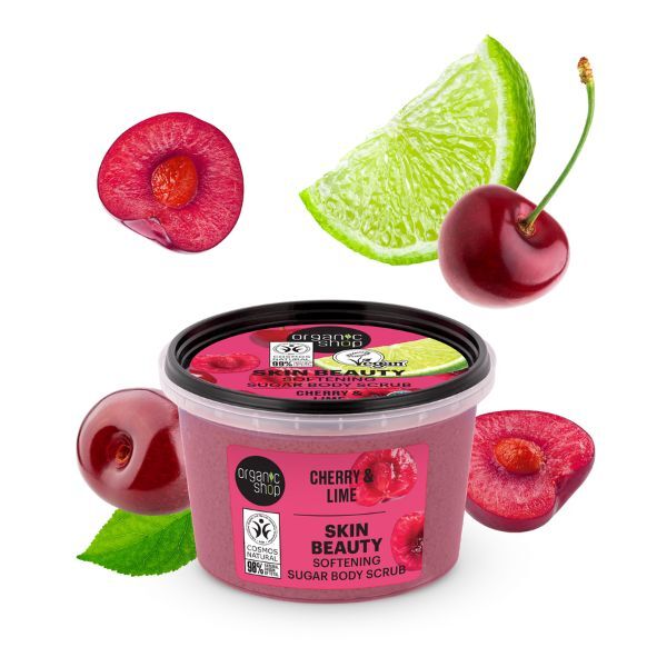 Organic Shop Softening Sugar Body Scrub Cherry & Lime 250 ml