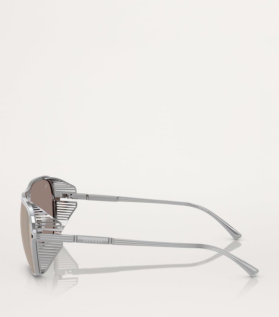 Ferrari titanium sunglasses mirrored lenses (British brand)