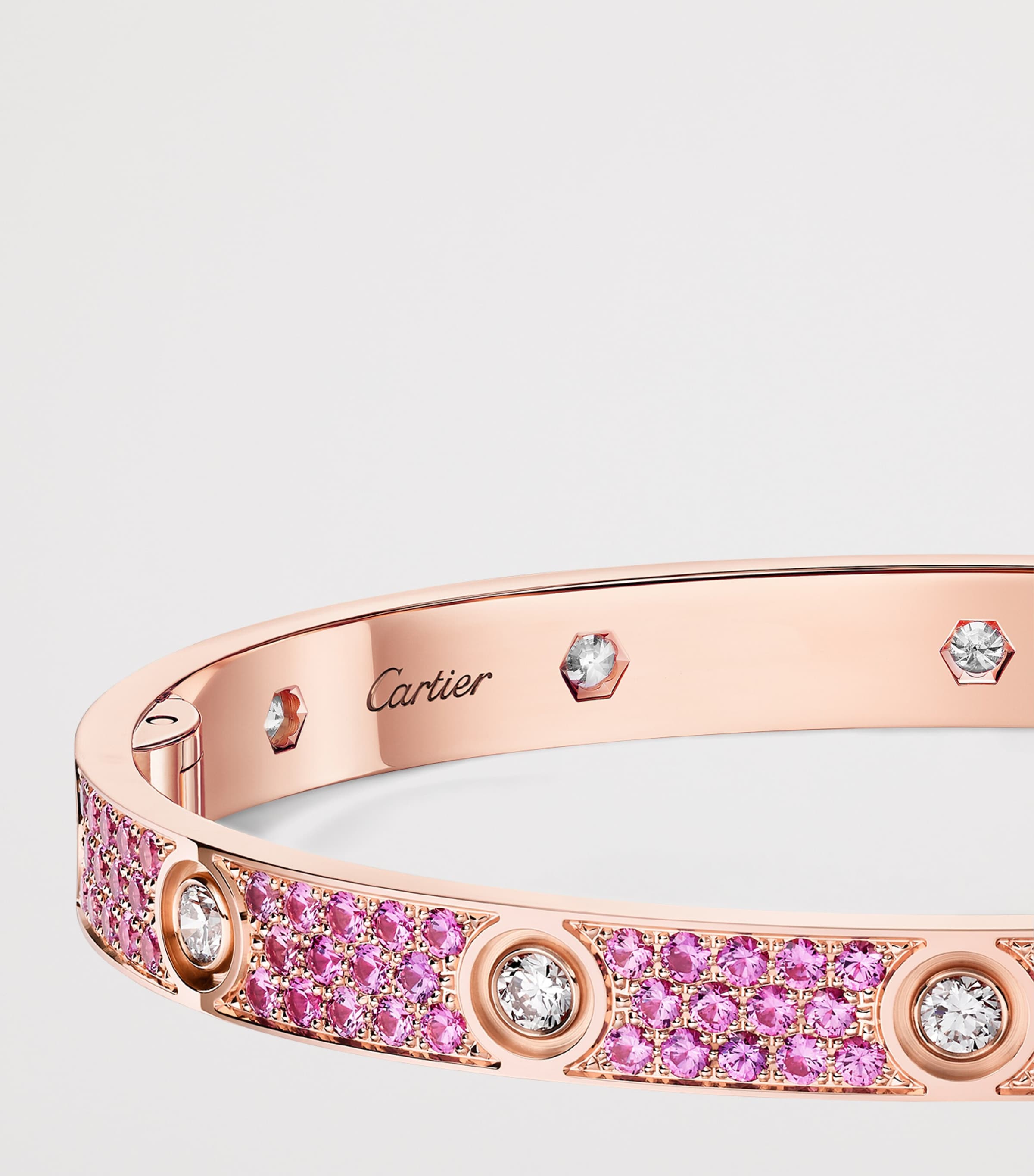 Cartier rose gold diamond sapphire LOVE bracelet - British product