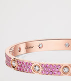 Cartier rose gold diamond sapphire LOVE bracelet - British product